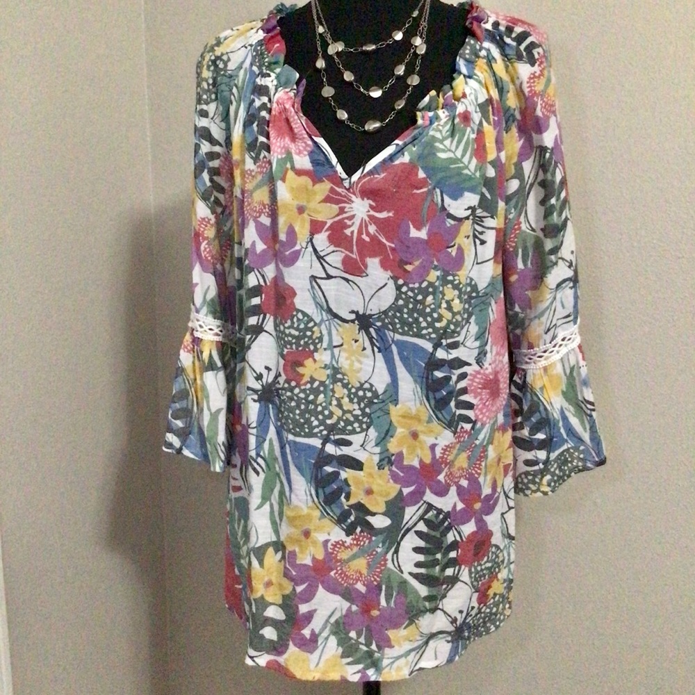 Spense Women’s Top|Slub Tee Neck|Sz M|NWT